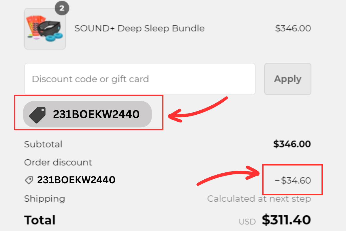 The discount will automatically apply to your order total. Complete payment and your order with savings on hair items will be placed.